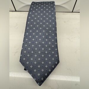 Nordstrom Grey with Blue & White Patterned Men's Tie